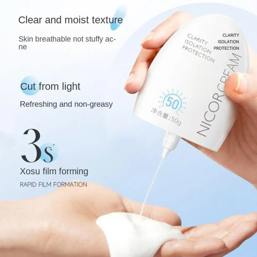 UV Sunscreen Cream SPF50 Whitening Sunblock Refreshing Sunscreen Moisturizing Anti-Aging Oil Control Reduce Skin Care