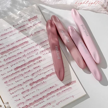 Set di 4 Evidenziatori Colori Morandi, Pennarelli Fluorescenti di Grande Capacità per Punti Chiave, Penne per Marcatura, Forniture per Scuola e Ufficio
