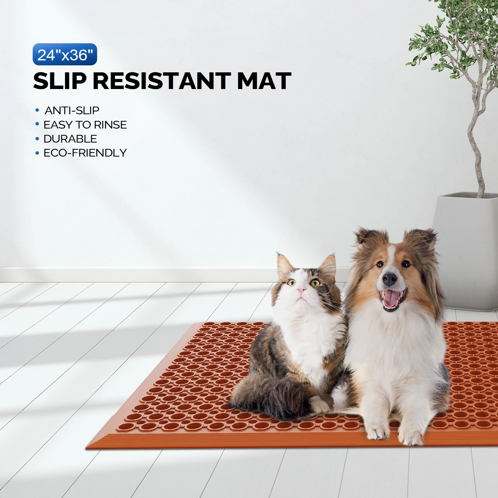 Rubber Red 61*91.4*1.2cm Rubber Floor Mat 5