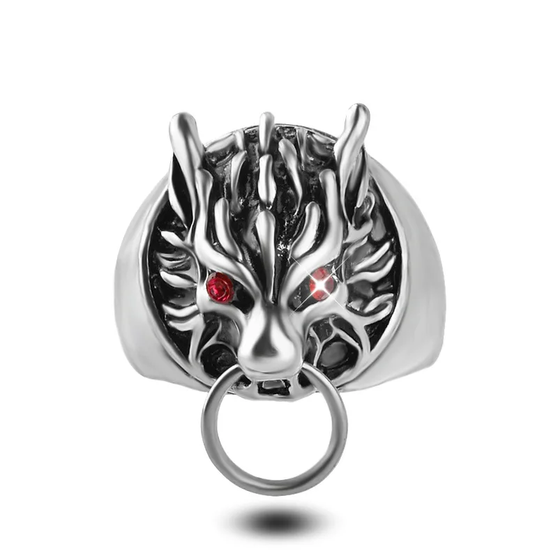 Vintage Final Fantasy FFII Claud Wolf Head Ring for Mens Silver Color vintage-final-fantasy-ffii-claud-wolf-head-ring-for-mens-silver-color