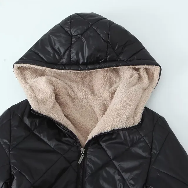 Women's Mid-length Hooded Cotton Jacket