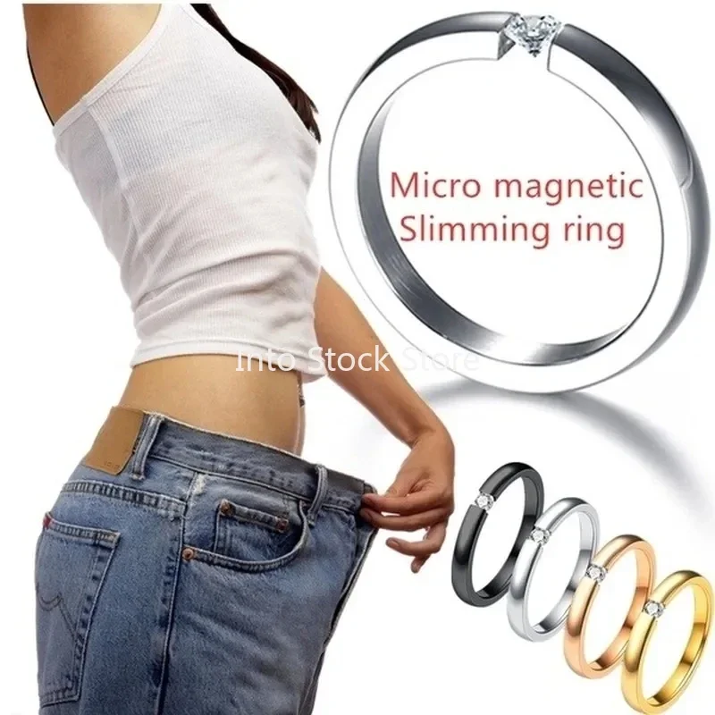 4 Colors Polished Cubic Zirconia Stone Lose Weight Rings Woman Stone