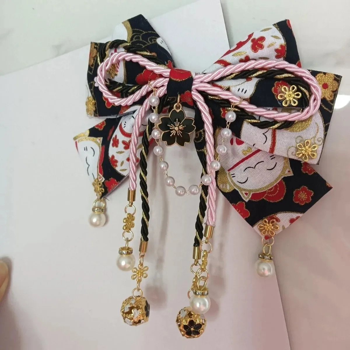 New Sle Japanese Sakura  Knot Hair Accories Gold Emed Large Tassel  Clip Lolita Girls Faion Hairpins