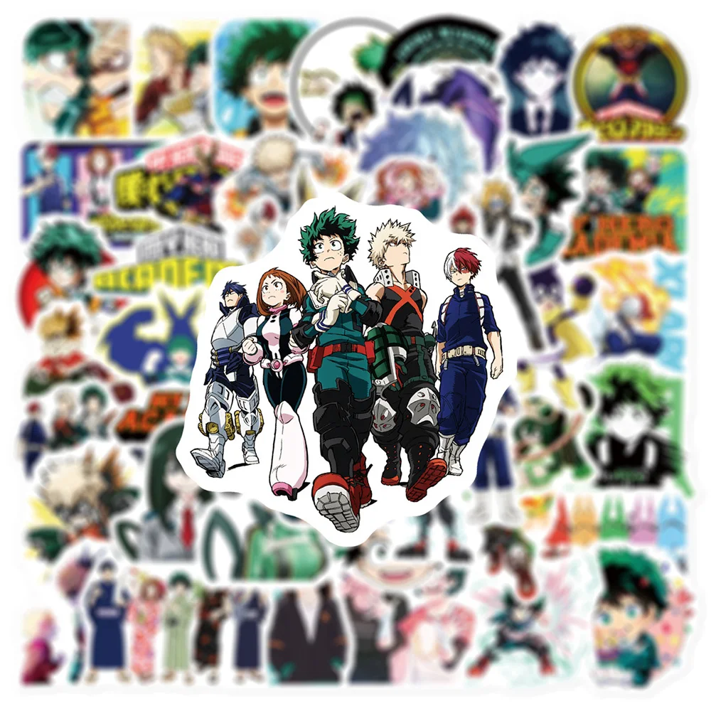 Kit 10 Adesivos Personagens Anime Boku no Hero My Hero Academia