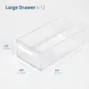 Blue Ginkgo Large 12-Drawer Cabinet – Stackable Clear Organizer for Hardware, Beads, Plastic Bricks, Office, and Craft Storage 4