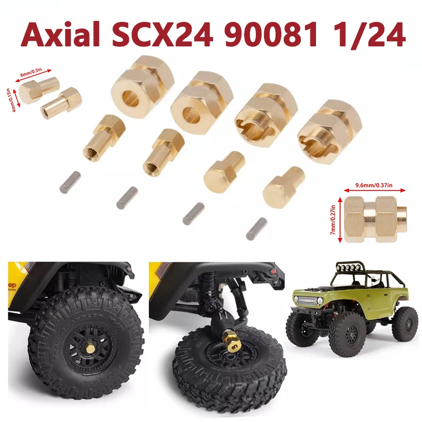 

Осевой SCX24 90081 1/24 RC автомобильные запасные части имитация альпинистского автомобиля латунный шестигранный Бонд противовес расширение