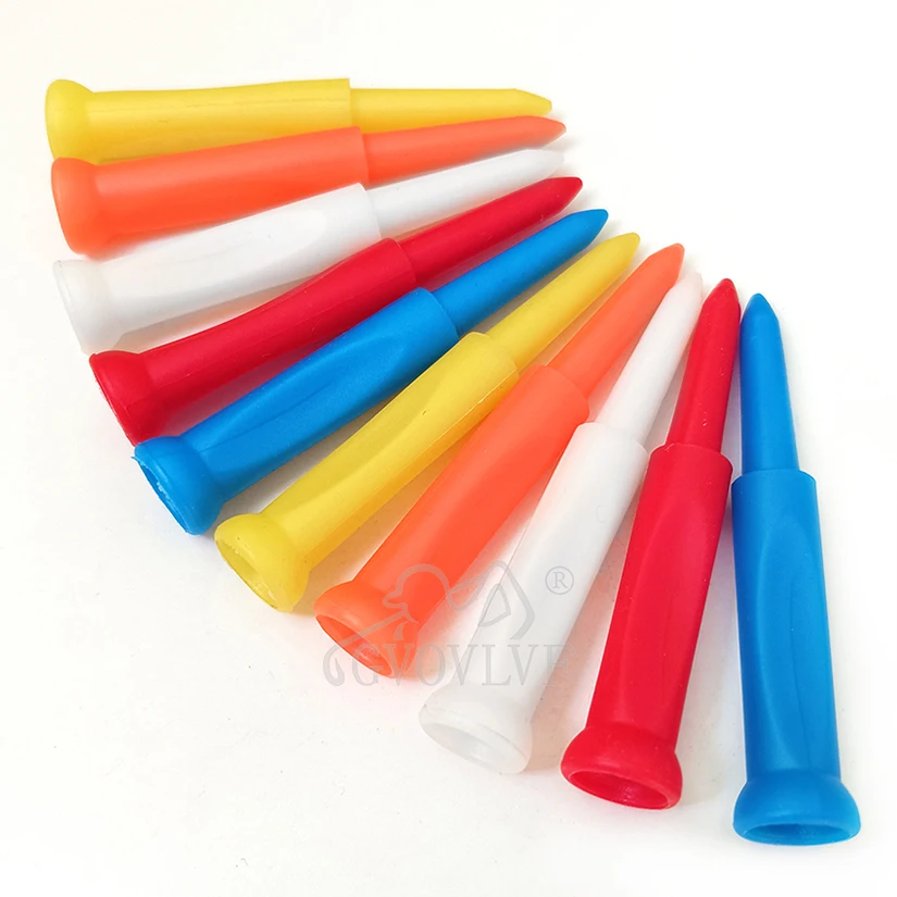 Plastic Limit Golf Tees 70mm Step Down Castle Height Control Golf Long Tees 30pcs/bag Golf Accessories Wholesale Random Color 5