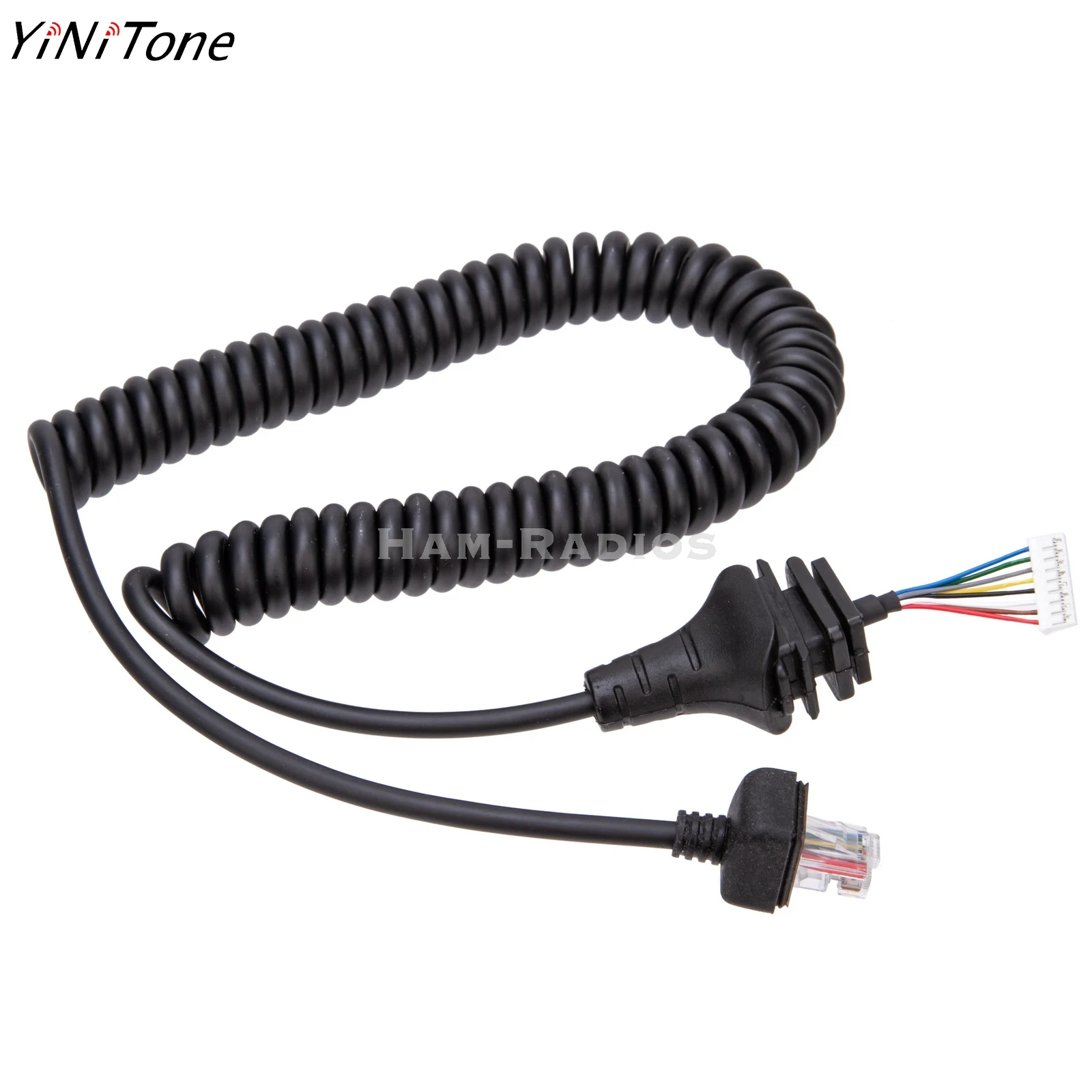 YiNiTone Remplacement 8Pin HM-152/HM-154 Microphone Câble Pour ICOM IC-2820H IC2825E IC2200 IC3600 Déterminer Ridao Haut-Parleur câble