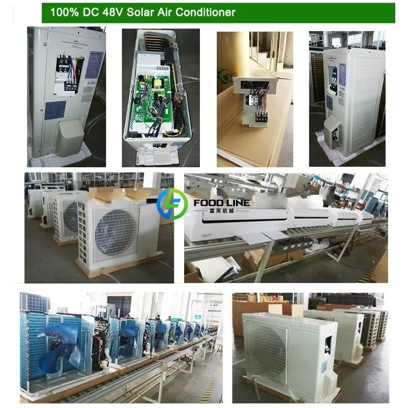 Condizionatore d'aria split 100% alimentato a energia solare, unità di climatizzazione solare per uso domestico. - immagine 3
