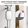 TAILI Shower Mirror Fogless for Shaving, Removable Fog Free Wall Hanging Mirror Portable Bathroom Mirror for Travel Camping 4