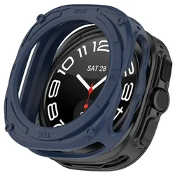 Premium Screen Protector and Hard TPU Bumper Case for Watch7 Ultra 47mm (Dark Blue)