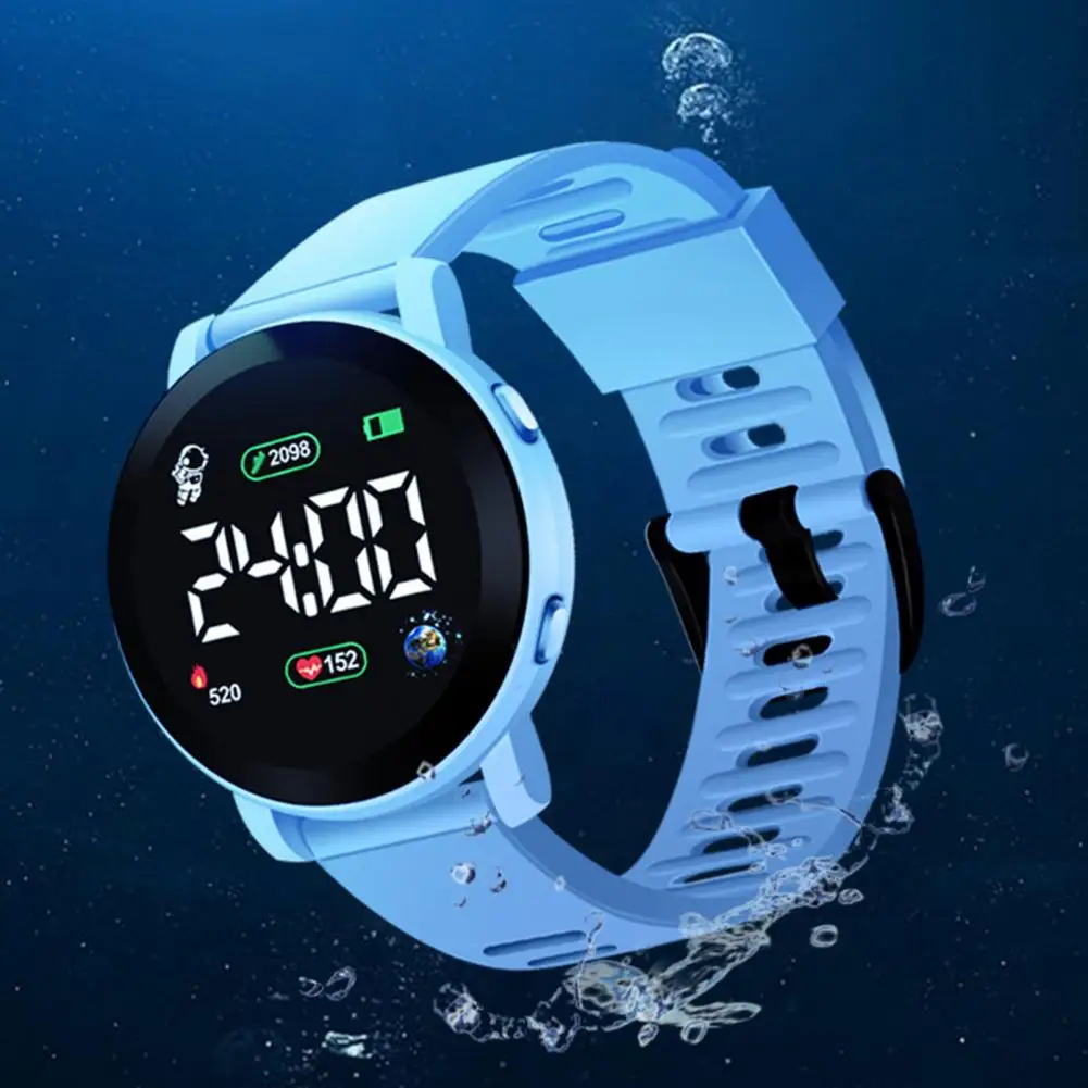 Digital Watch Simple Comfortable Wear Sports Waterproof Men Women Unisex
