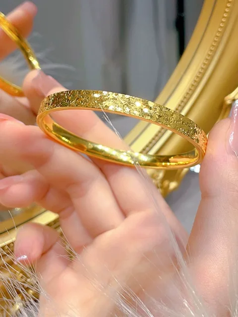 女性のための本物のゴールドドラゴンスケールブレスレット,高級 