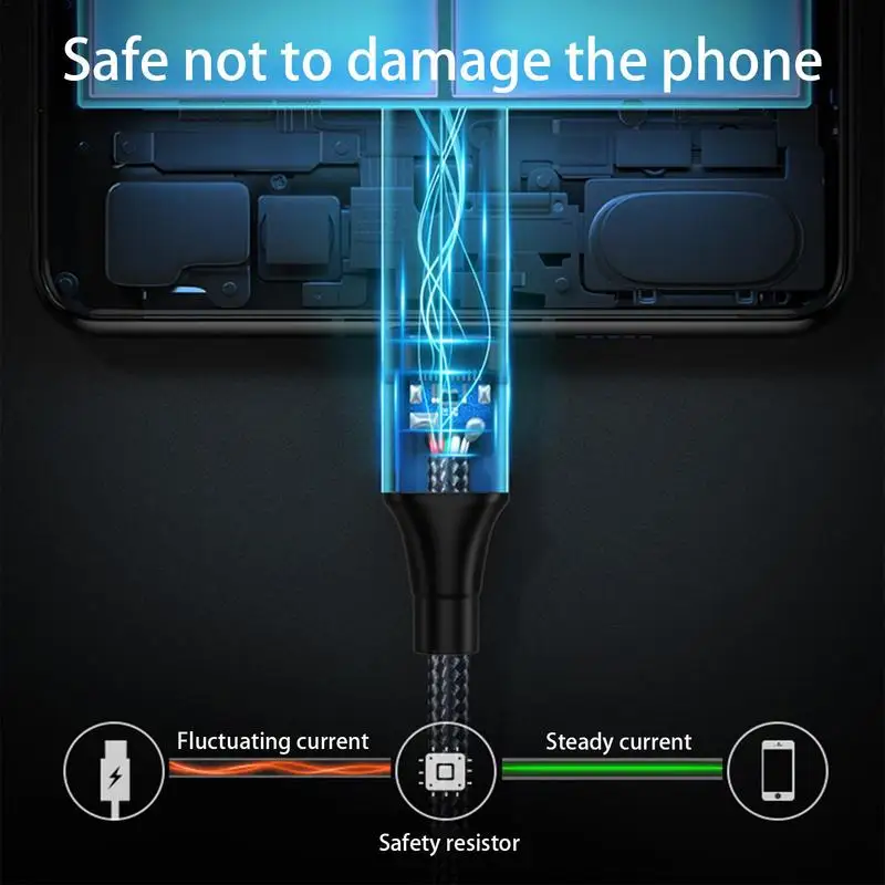 2m Type C to Type C Cable 100W Magnetic USB Charger 20Gbps Data Cord Transfer Fast Charging USB C Cable Nylon Braided 4.0 Phone