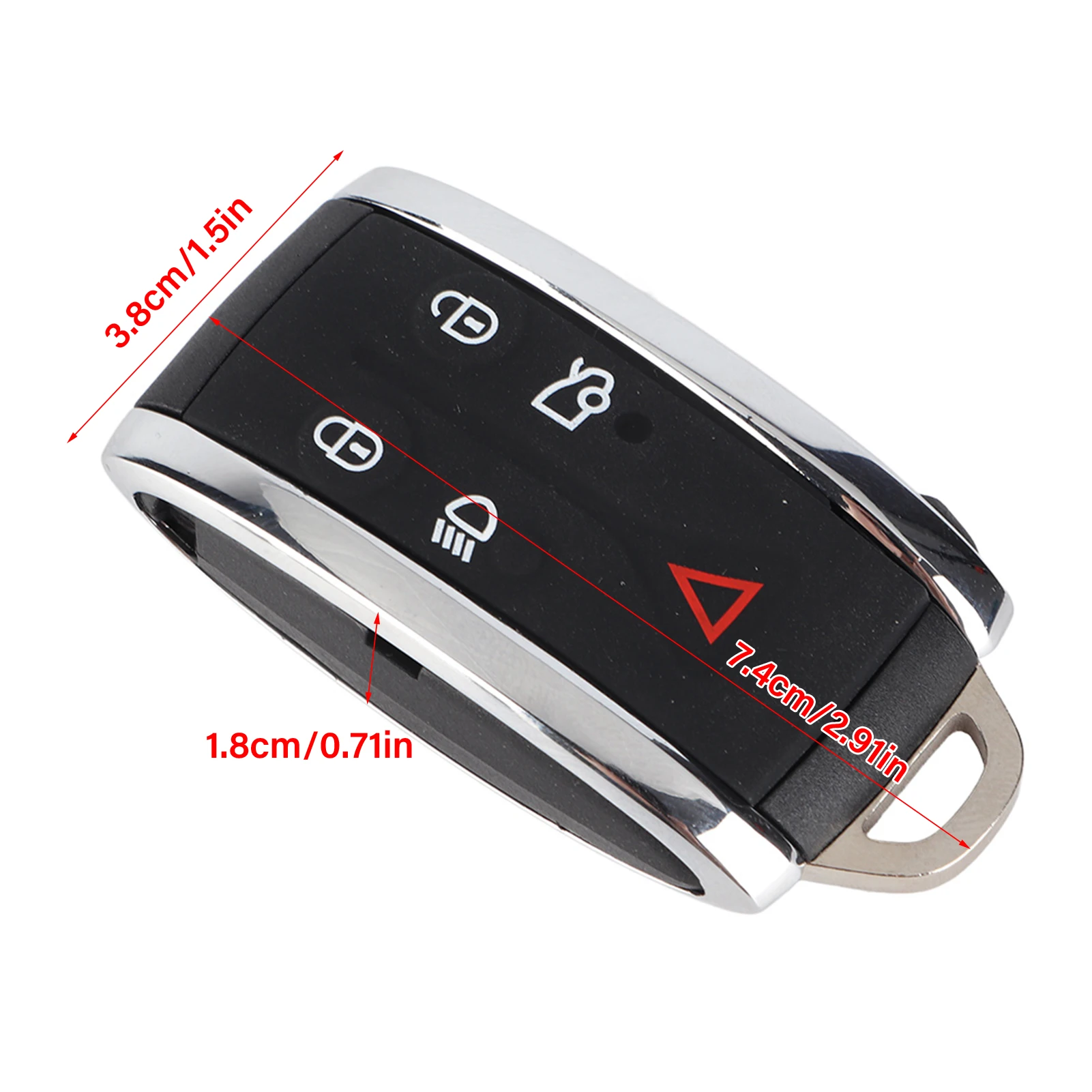 Car Remote Key Fob Shell Case Replacement Fits for XF 2009‑2012 5 Button Car Key Fob Remote Control