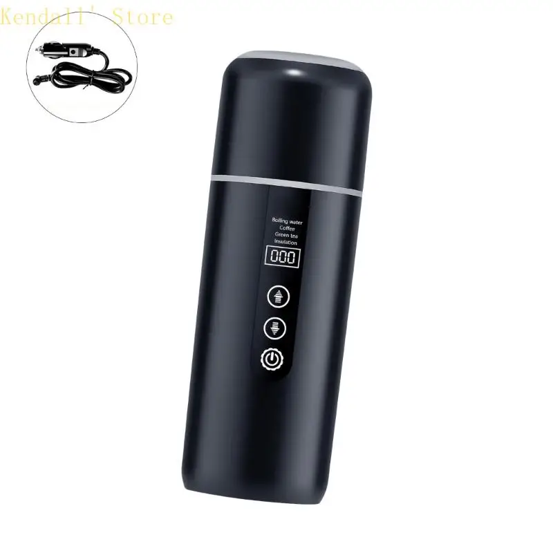 3XUB 변색되지 않은 여행용 가열 컵 500ml 자동차 캠핑용 자동 가열 컵