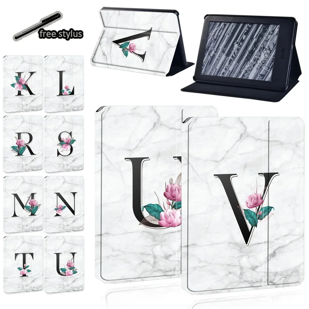 Custodia Per Tablet Kindle Per Kindle Paperwhite 5/1/4/3/2/Kindle 10Th Gen/Kindle Custodia In Pelle Stampata Con Motivo In Marmo Bianco Di Ottava Gene