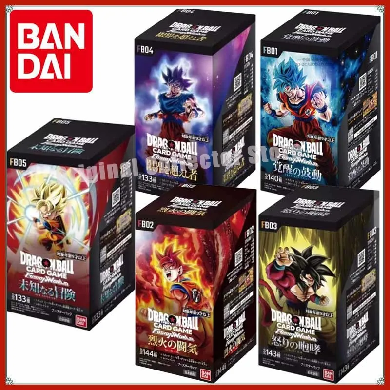 Original Bandai Dragon Ball Cards TCG Trading Game Japanese FB01 Awakening Encourage FB02 Fire Fighting Qi Replenish Bag Collect