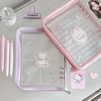 Korea Cat A5 Binder Photocard Collect Book Glitter Photo Transparent Album Postcards Storage Book 1