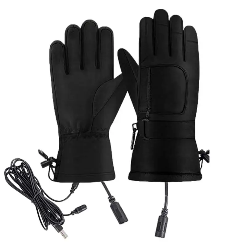 

Heated Cycling Gloves Electric Touchscreen Warm Outdoor Gloves Heating Gloves Winter Supplies USB For Hiking Skiing Cycling