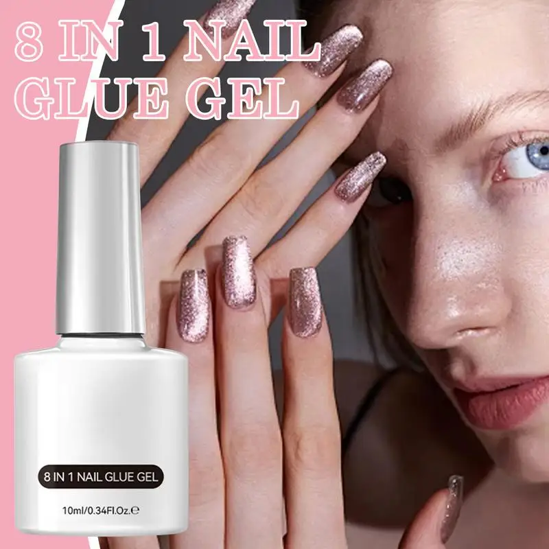 8 In 1 Nail Glue Gel Artificial Nail Glue Gel 8-in-1 Long Lasting Extension for Tips