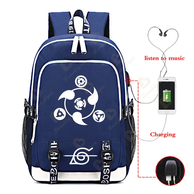 Naruto Backpacks Naruto School Bags USB Backpacks NTG002