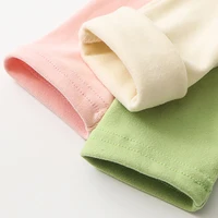 Autumn Winter Long Sleeve Children T-Shirt with Turtleneck Collar for Boys Girls Solid Color Base Shirt Tops Kids Casual Clothes 6