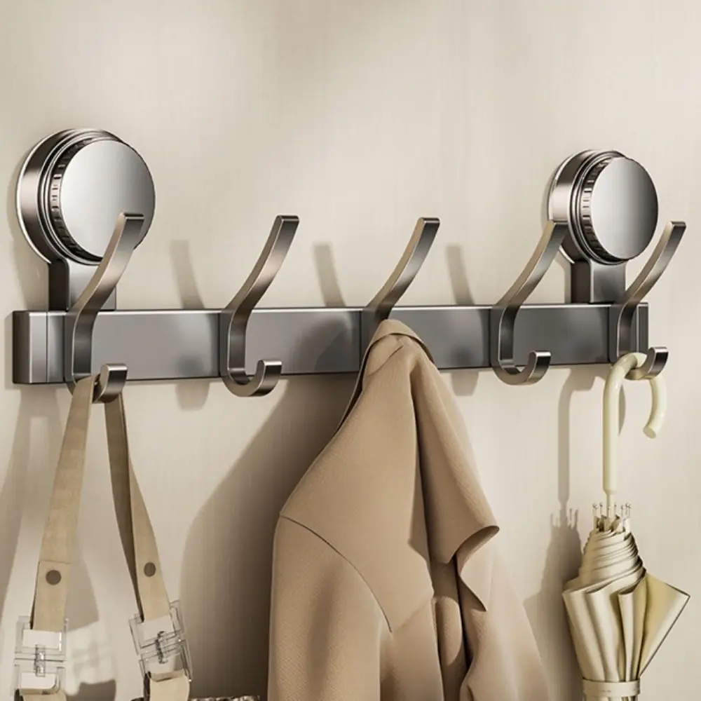 No Drilling Suction Cup Door Hook Strong Load-bearing Detachable Bathroom Wall Hook Reusable Towel Storage Hook Restroom