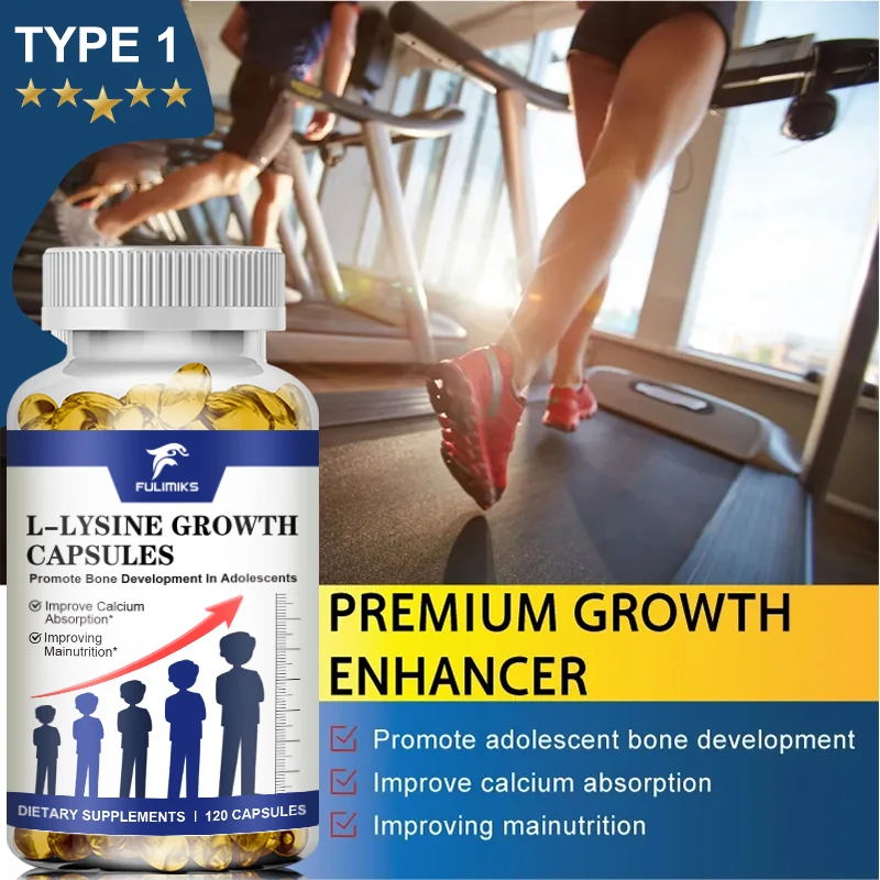 Buy 1 Get 1 Free! Essential L-Lysine Growth Capsules, Plant-Based for Vegans, Promotes Calcium Absorption & Healing 2