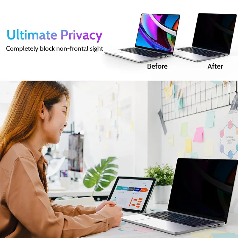 

Magnetic Privacy Screen Protector For Macbook Air 13 15 M1 M2 Pro 14 16" 2023 Privacy Protection Filter Anti-spy Anti-peep Film