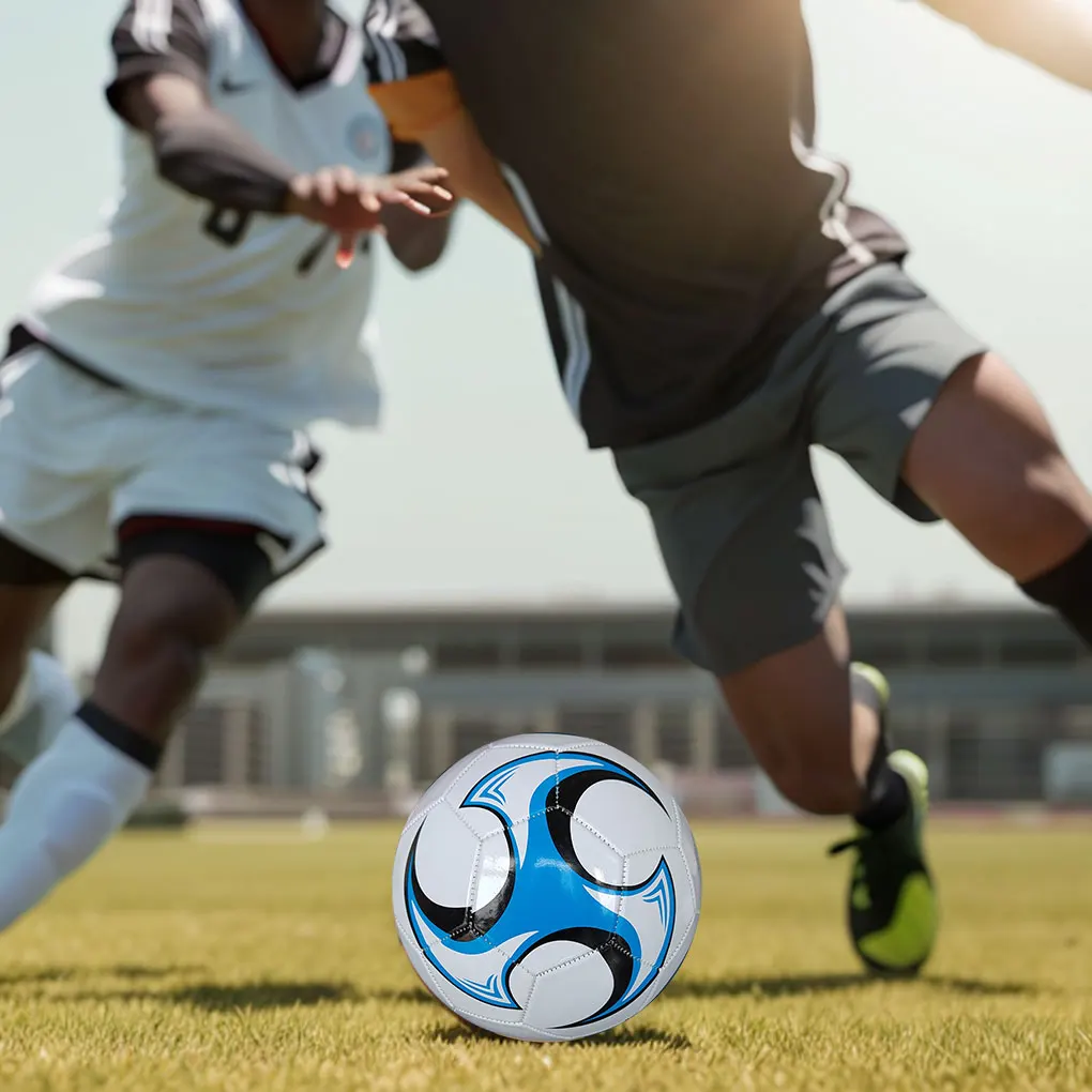 축구 중학교용 PVC 훈련 축구공, 무독성 무취 충격 방지 라운드 2 블루
