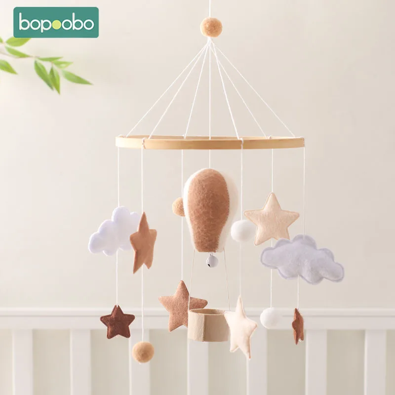 Baby Rattle Toys Baby Rattles Toys 0-12 Months Musical Newborn Hot Air Balloon Crib Bed Bell Mobile