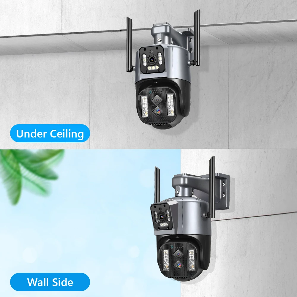 MOVOLS 8MP Three Lens WIFI IP Camera 10X Optical Zoom Outdoor PTZ Auto Tracking