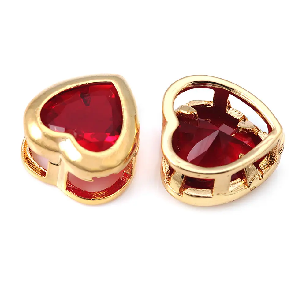 Pulsera de Abalorios de Brass de Oro 18K con Encantos de Corazón de Zirconia - details 7