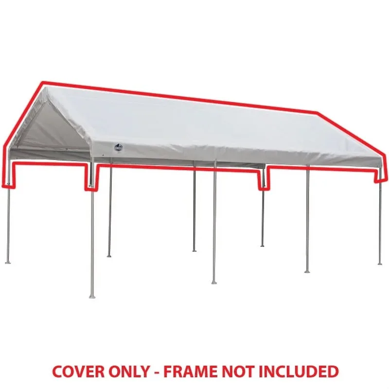 

10 ft x 20 ft White Drawstring Carport Canopy Cover gazebo