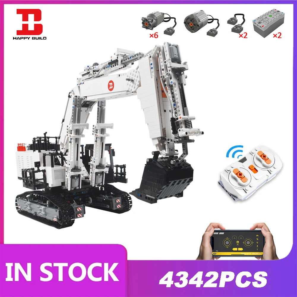 

NEW MOC Technical Motorized Car Model The R 9800 KY Excavator Truck Model Building Blocks Bricks Toys Kids Birthday Gifts 42100