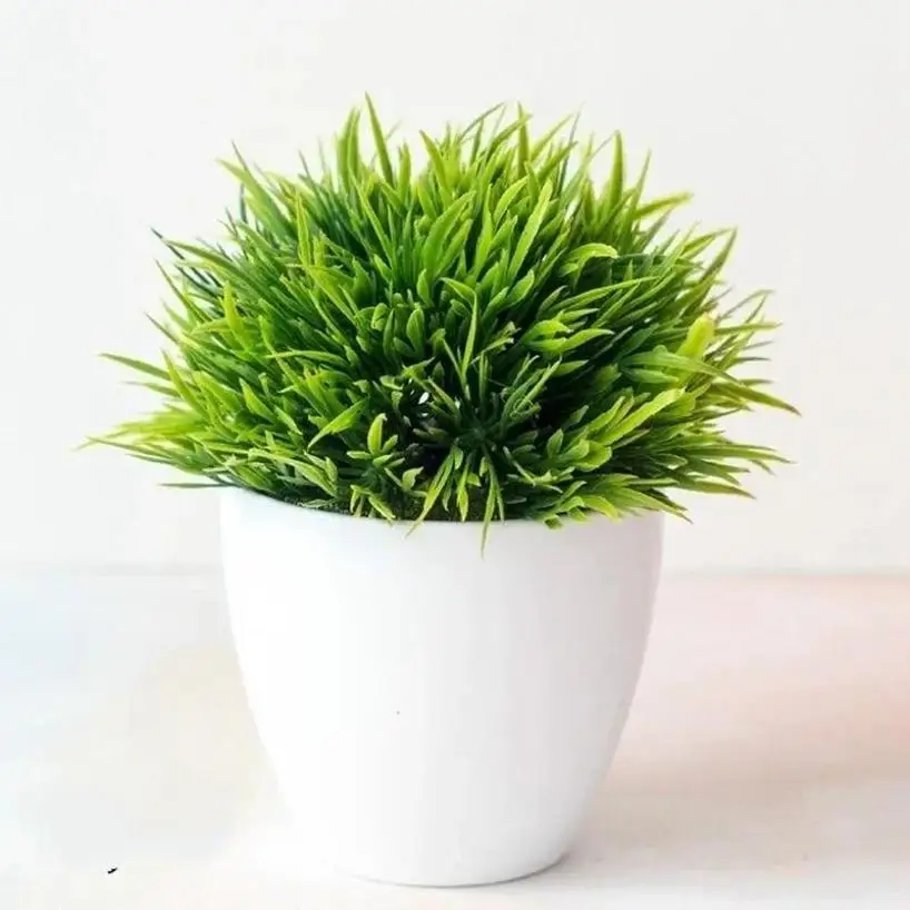 1 Pcs Artificial Plant Bonsai Simulation Plastic Small Tree Pot Plant Potted Ornaments Home Tabl Decoration Hotel Garden Decor