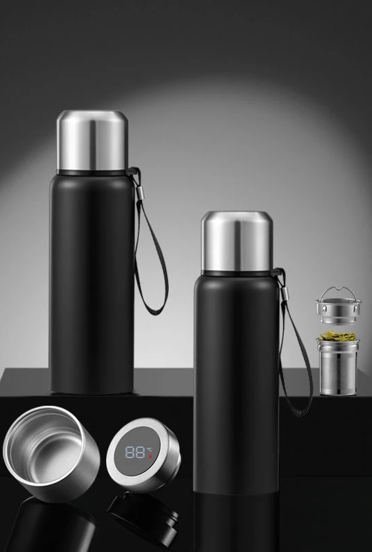 GLOBAL Round LV Stainless Steel Vacuum Flask Tumbler With Led Temperature  Indicator