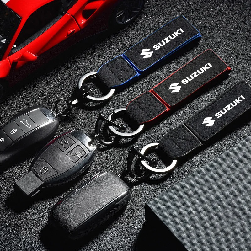 Suede Car Keychain Key Decoration Ring Keyring For Suzuki Vitara