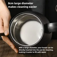Bouilloire électrique intelligente à bec de cygne 1L 1000W, en acier inoxydable pour café/thé, 40-100 ° Contrôle de température, arrêt automatique 4