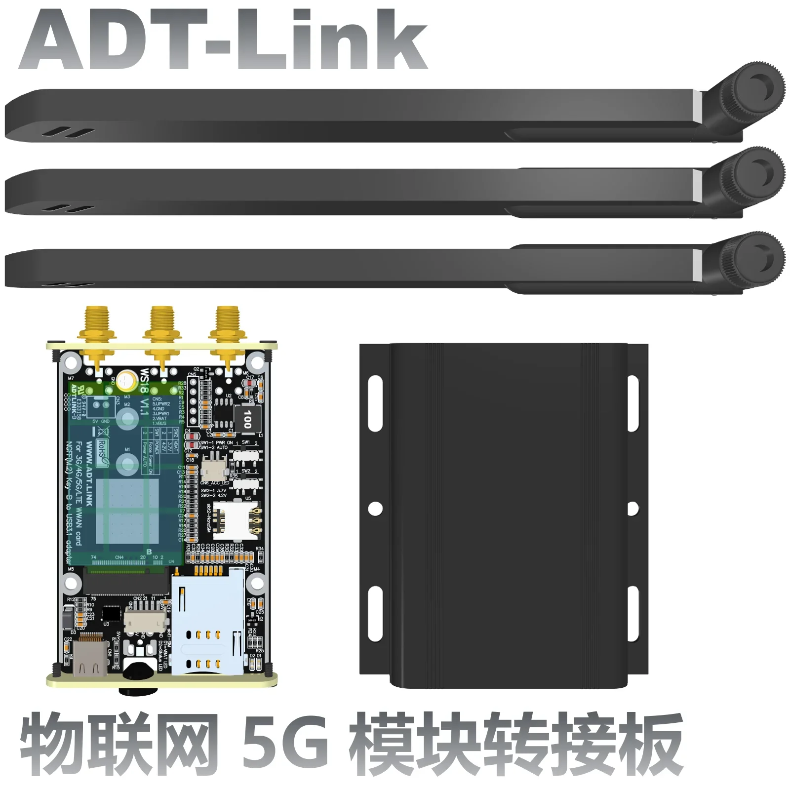 Cartão Modular do Adaptador das Telecomunicações Móveis Entalhe a Usb 3.1 tipo c 4g Lte Unicom Adt Ngff Chave de M.2 b Wwan 5g 2230 3042 3052 2230 - Imagem 5
