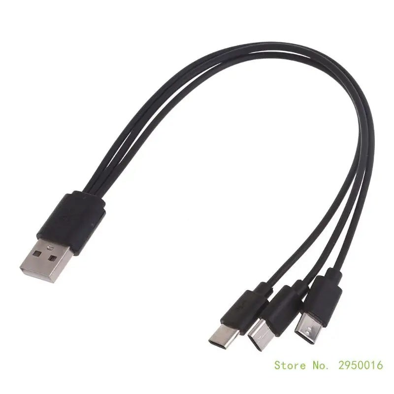 Universal Multi-Device Fast Charging Cable with Multiple USB-C Ports