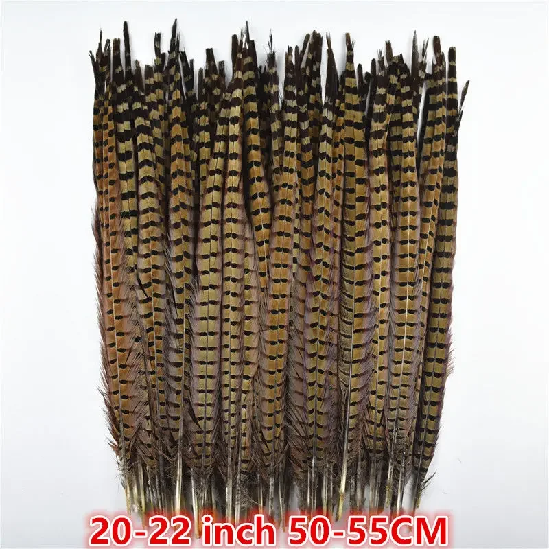 Ringneck fazant staartveren, veren, 40-45 cm 16-18 zwart gekleurde lange natuurlijke fazant veren partij pluim decoratie (Color : Yellow, Size : 10 Piece