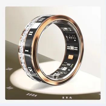 Smart Ring 2025 V2 con display e touch screen, ricarica wireless, gestione sanitaria, impermeabile 5 ATM, adatto sia per uomini che