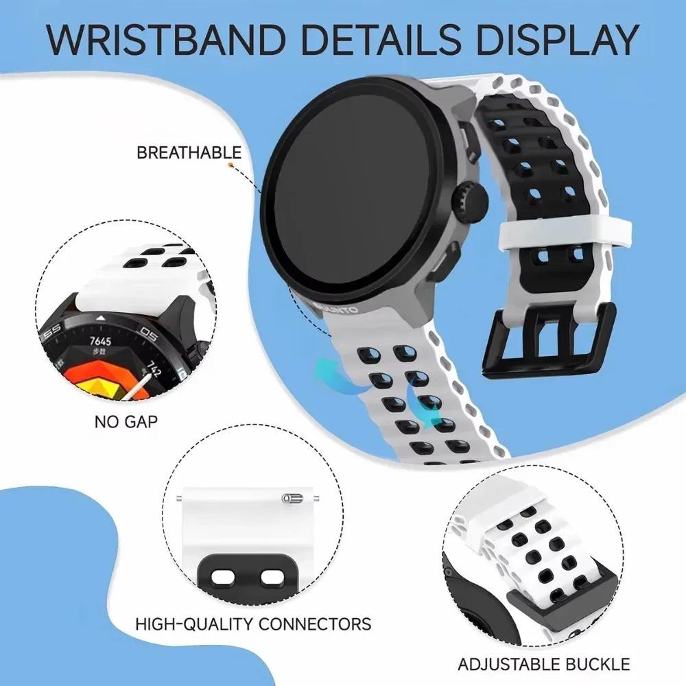 Premium 22mm Ocean Silicone Sport Wristband