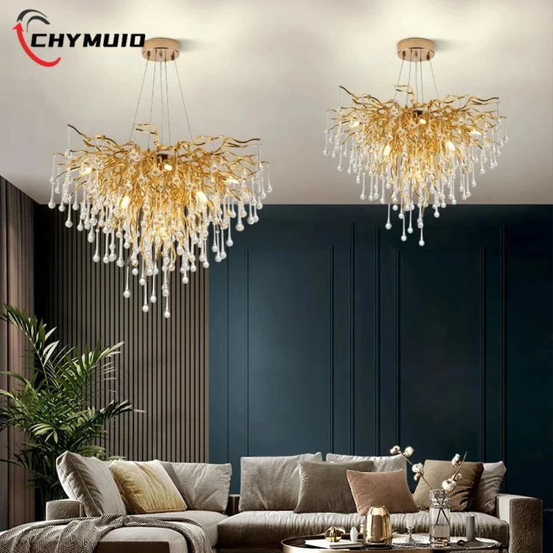 Lustre en cristal de luxe Lustre décor à la maison moderne Villa hôtel ...