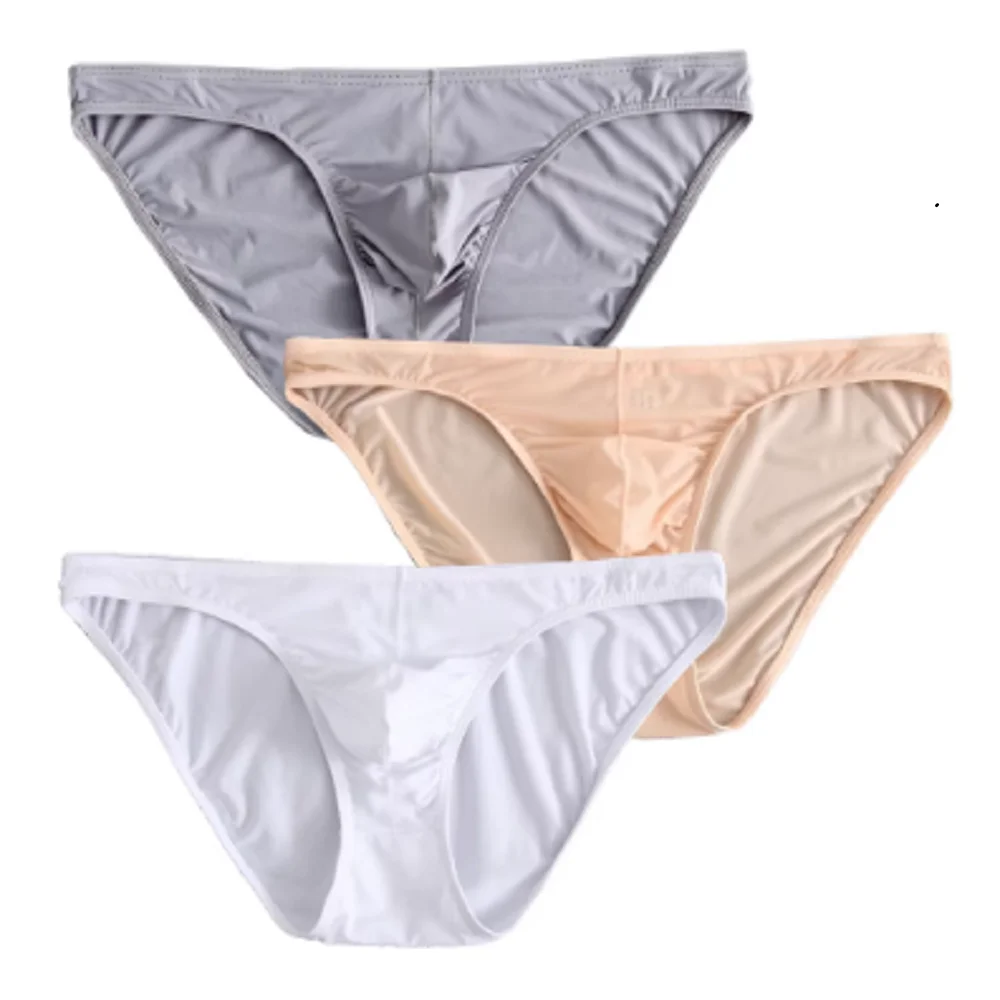 Men Underwear 3 Pieces Nylon Silk Breathable