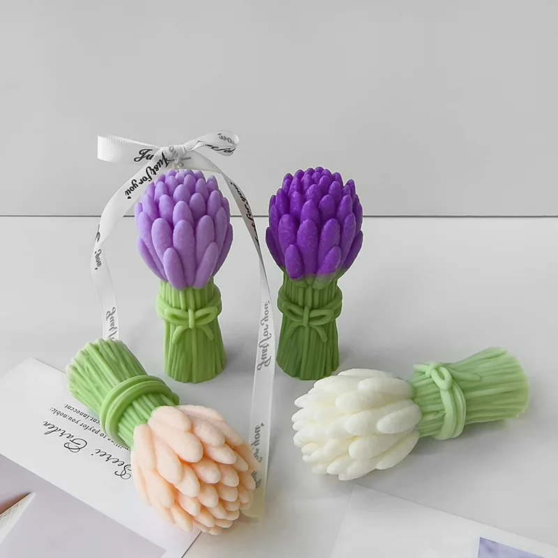 3D Lavender Tulip Bouquet Aroma Candle Silicone Mold DIY Gifts Flower Ornaments Handmade Soap Mould aromatherapy candle mold silicone mold silicone candle molds silicone candle mold candle mold
