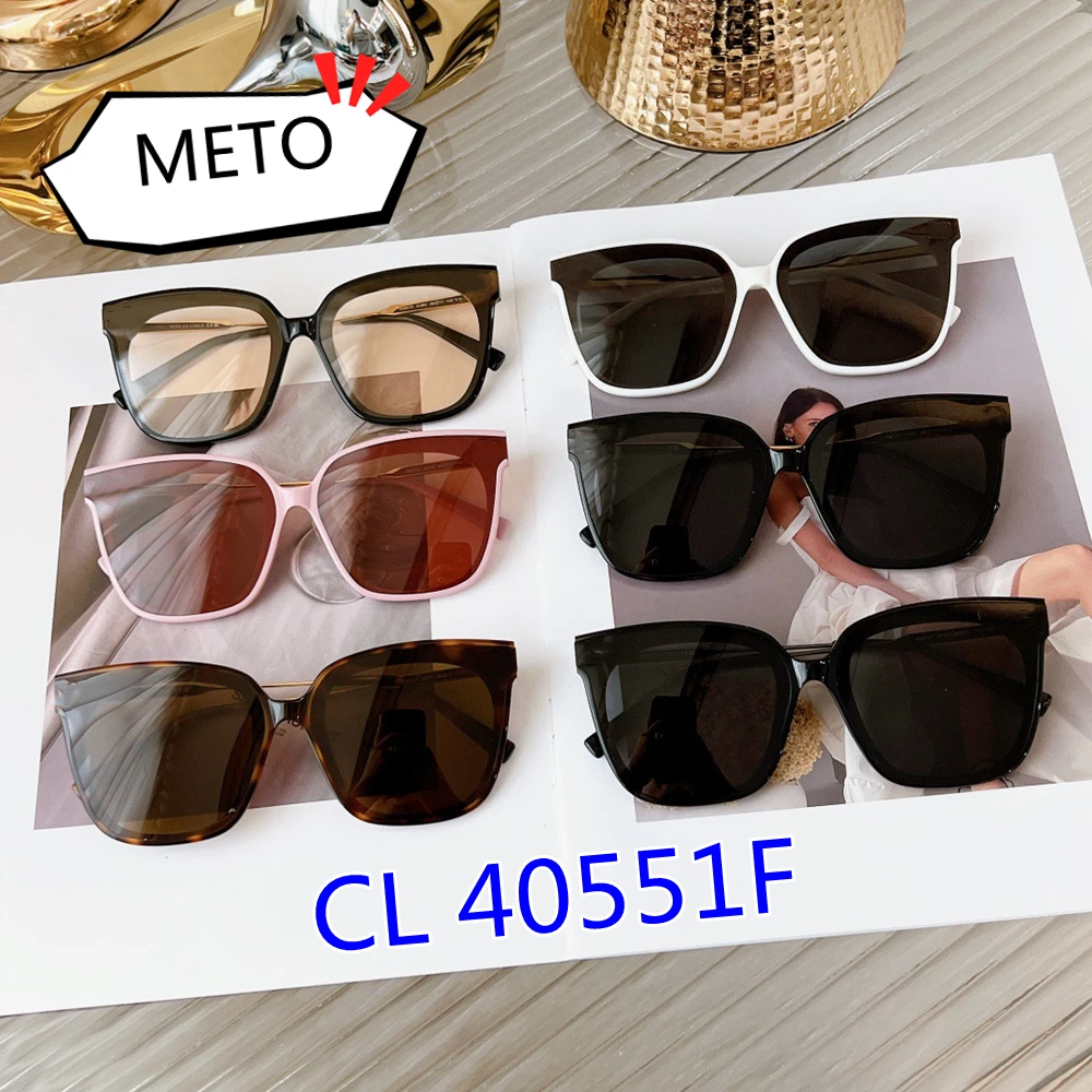 

METO Luxury French Arc De Triomphe Sunglasses Women Retro UV400 Outdoor Eyeglasses Acetate Square Fashion Brand Glasses CL40551F