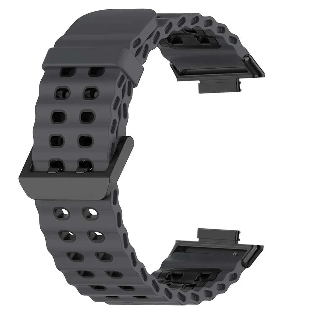Silicone Two-Tone Breathable Sport Wristband Strap